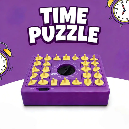 Time Puzzle Pop-Up Board Game – 26 Shape Pieces, Eco-Friendly ABS, Fun Learning Toy for Kids
