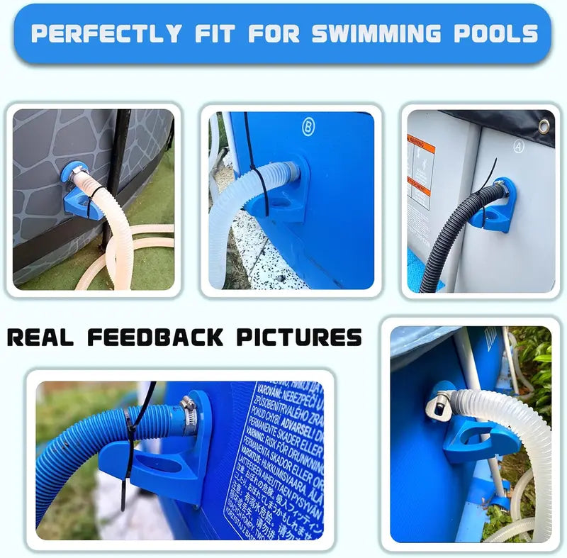 2Pcs Swimming Pool Pipe Holders, Pool Accessories, Pool Hoses for Above Ground Pools, Designed to Fit On Intex Pools - Prevent Pipe Sagging, Improve Pool Hoses Lifespan