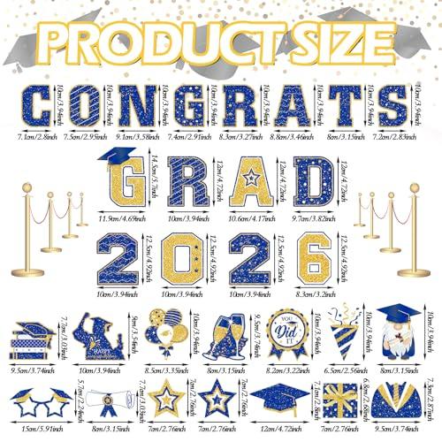2026 Graduation Car Magnets Congrats Grad Magnetic Bumper Stickers Refrigerator Decals Senior Car Decorations for Car Refrigerator Garage Door