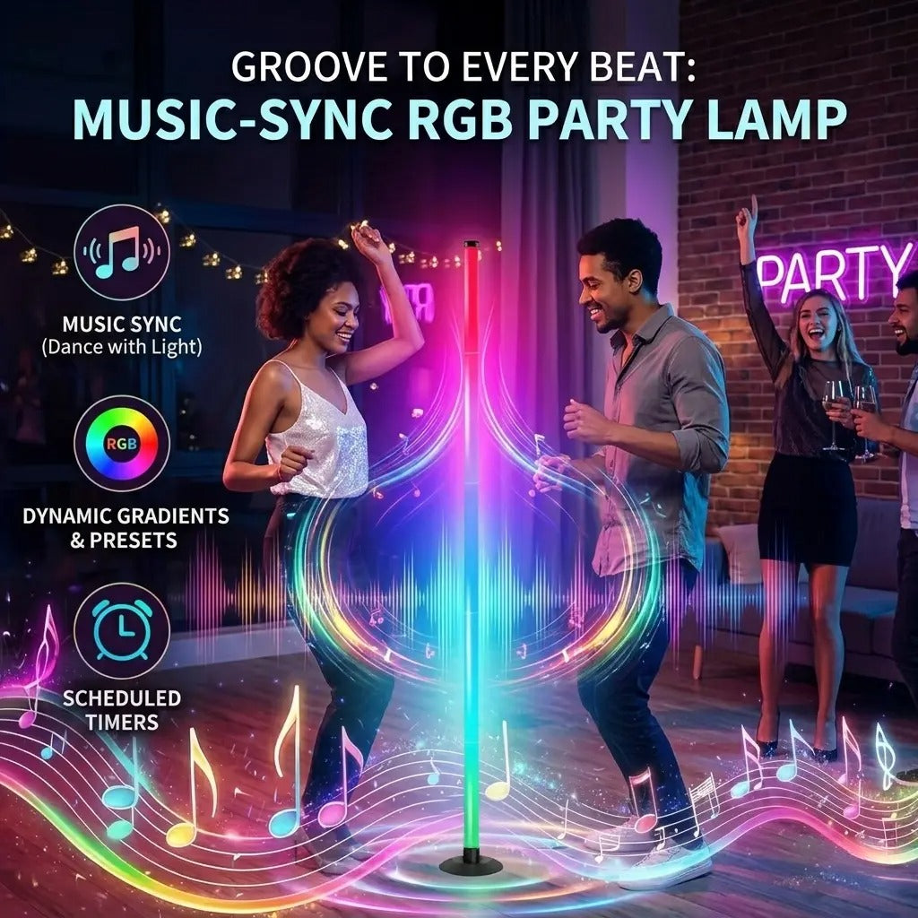 Smart RGB LED Corner Floor Lamp – App & Remote Controlled Ambient Light