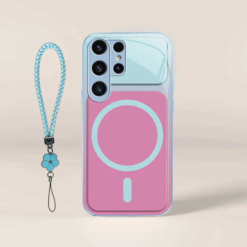 Dopamine Color Block Magnetic Phone Case for Samsung Galaxy S26 Ultra – Full Camera Protection & Shockproof Cover
