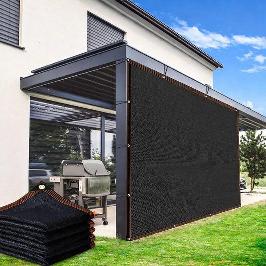 10×13 FT 90% Blackout UV-Resistant Shade Cloth with Reinforced Grommets for Patio, Garden & Pergola