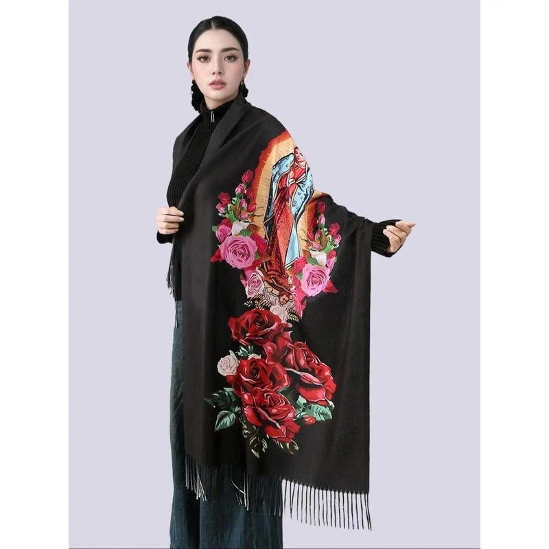 Sports & Outdoor Breathable Floral Print Hijab Scarf – Sweat-Wicking All-Season Head Wrap