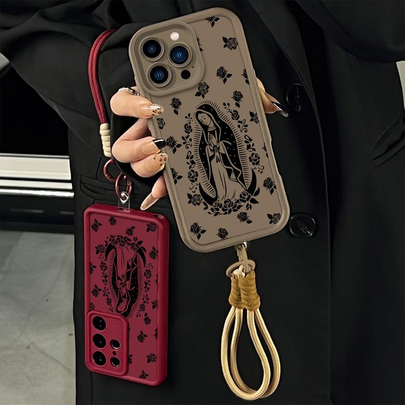 The Virgin Surrounded by Roses Case for iPhone & Samsung  – Full Coverage Lens Protection