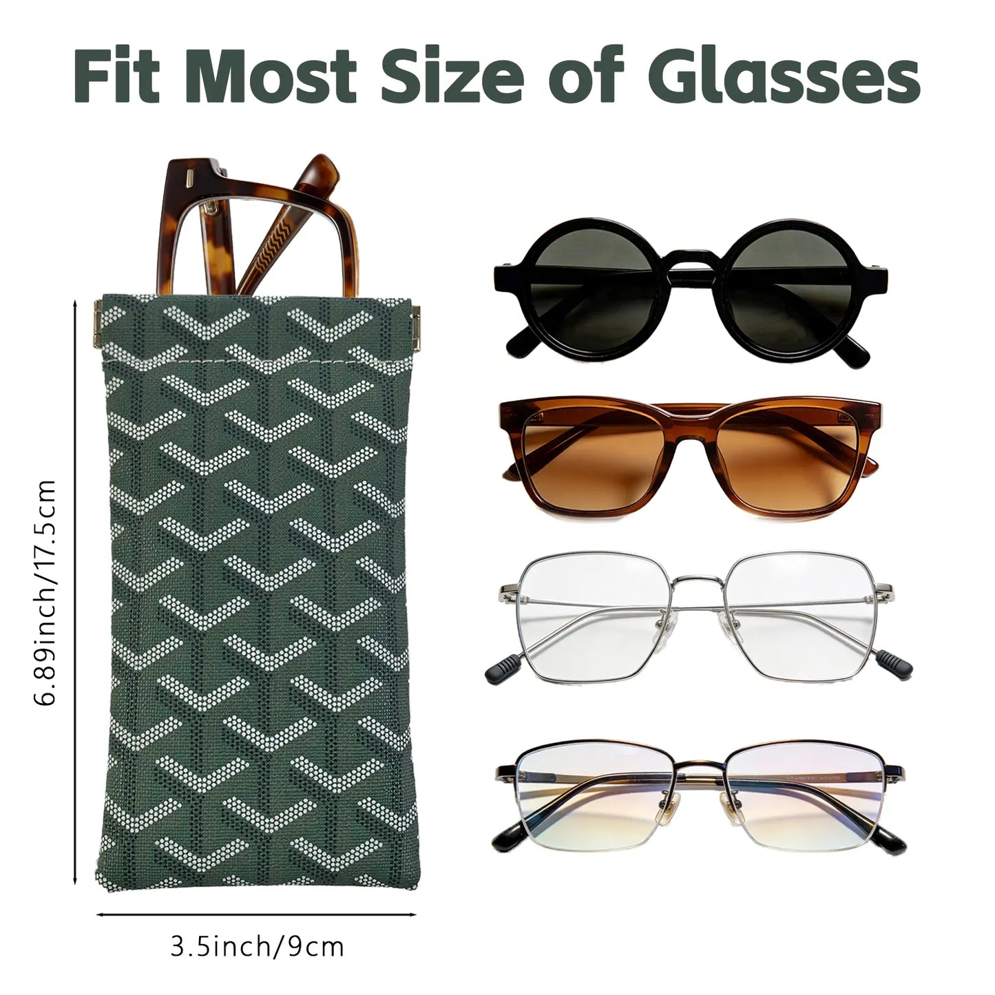 Mini Eyeglass Pouch – Soft Protective Glasses Case with Auto Closure for Travel & Daily Storage