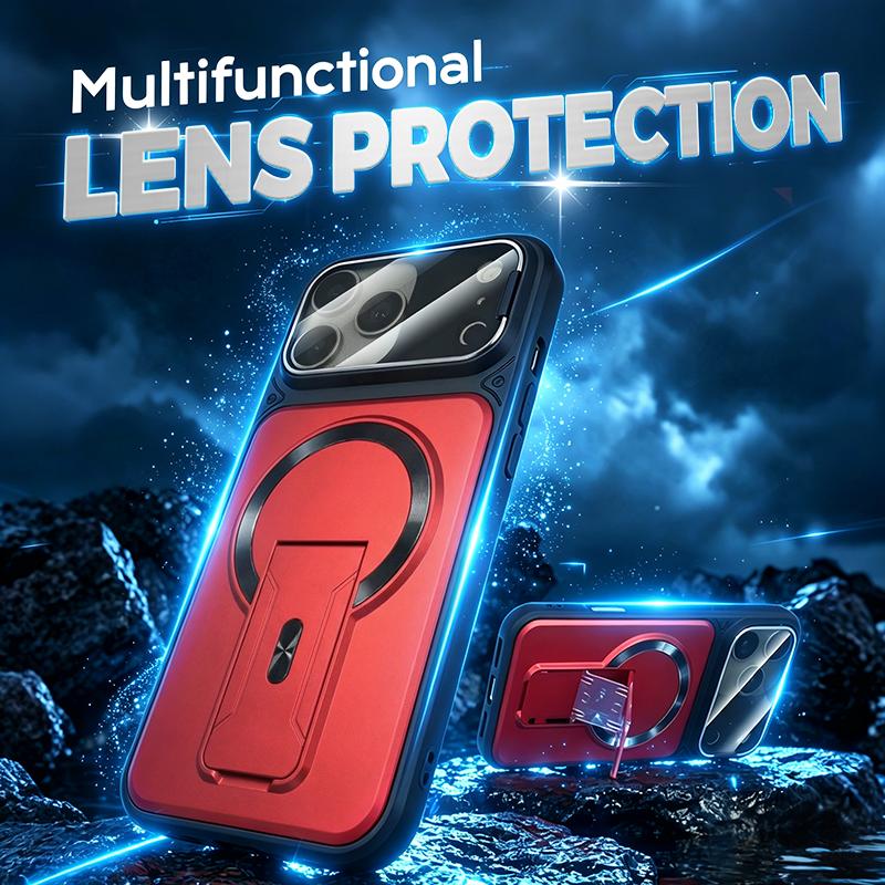 Weseecase Clear MagSafe Case for iPhone 17 Pro Max – Hidden Stand & Lens Protection