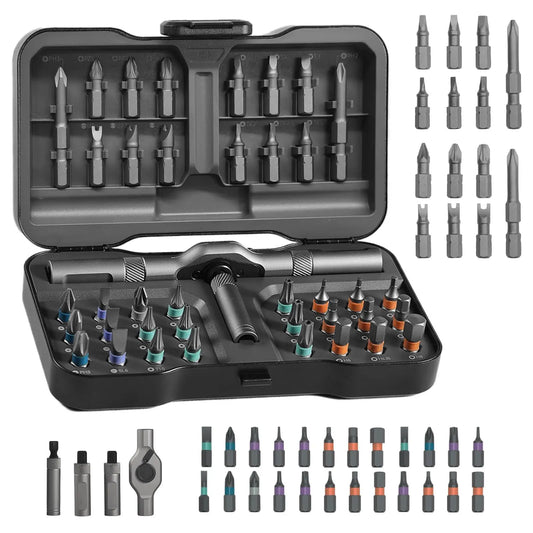 SEESE 24-in-1 Magnetic Ratchet Screwdriver Set – Compact Portable DIY Home Repair Tool Kit