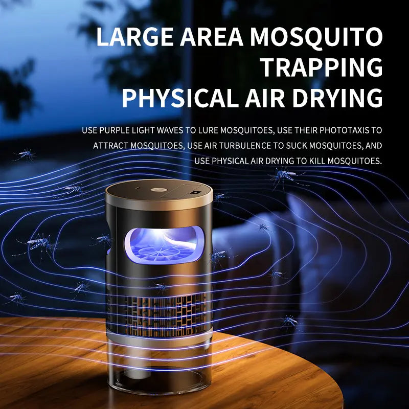 Quiet Indoor Mosquito and Fruit Fly Trap with Light Suction