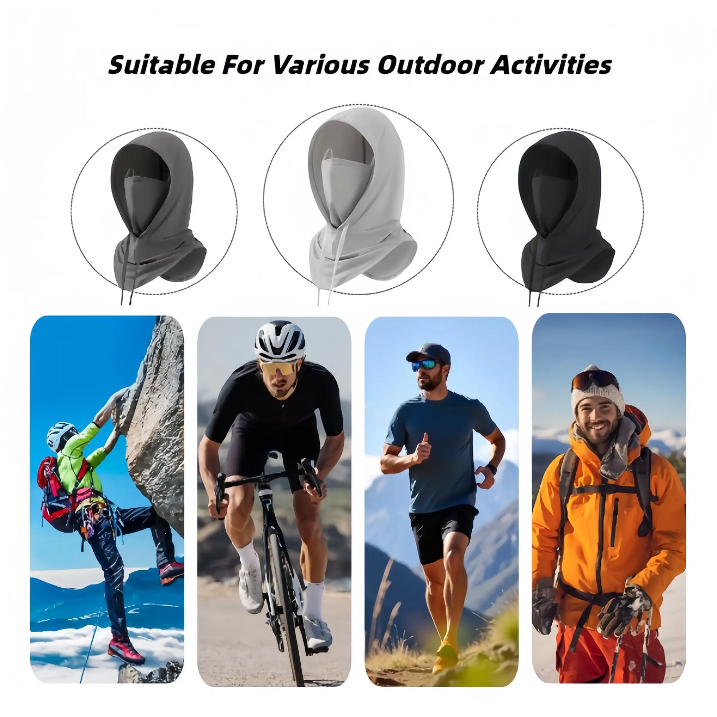 3-Pack Summer Balaclava Face Mask – UV Protection Cooling Neck Gaiter for Cycling & Fishing