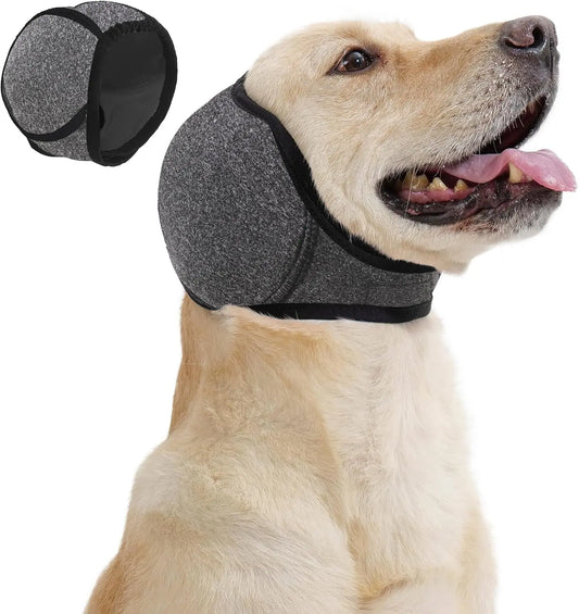 Dog Calming Ear Wrap for Bathing Grooming Fireworks and Anxiety Relief