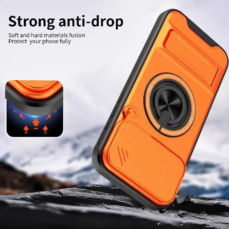 Mecha Push Window Magnetic Case for iPhone & Samsung S26 – Military Grade Shockproof Cover