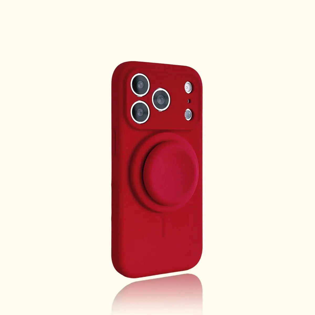 Magnetic Stand Liquid Silicone Full Coverage Phone Case with AI Capture Button for iPhone 18 Pro Max