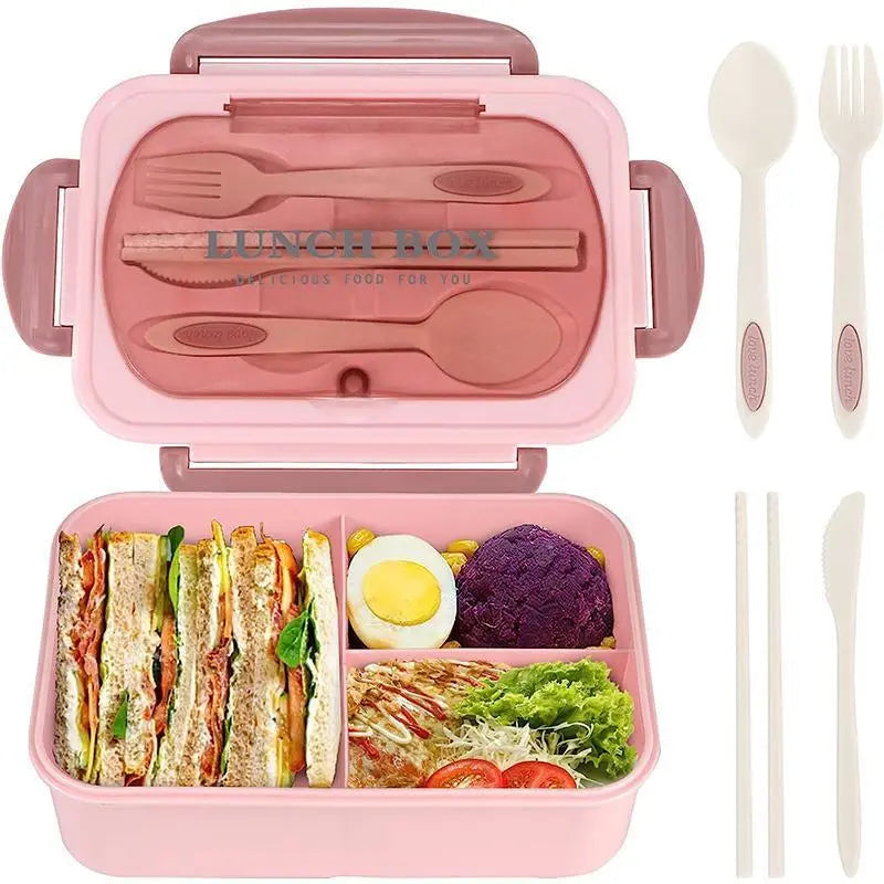 Buy A Lunch Box Get A Free Four-piece Set (Spoon, Fork, Knife, Chopsticks), A Must-have for Office Workers and Students. Tableware Tumbler