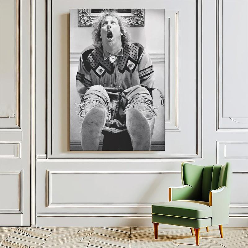 Decoración de Baño Graciosa, Impresión de Póster de Película para Baño, Arte de Pared de Película Tonta, Decoración de Pared Graciosa, Póster Vintage en Blanco y Negro, Regalo para Él
