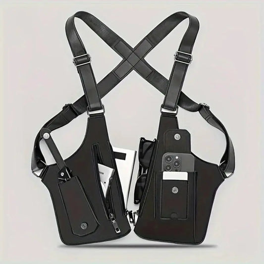 Durable PU Leather Multifunctional Chest Bag