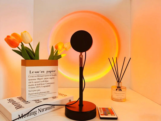 16 Colors Sunset Lamp Projector, 180° Rotating RGB Moon Starry Night Light, Aesthetic Room Decor & Photography Mood Lighting
