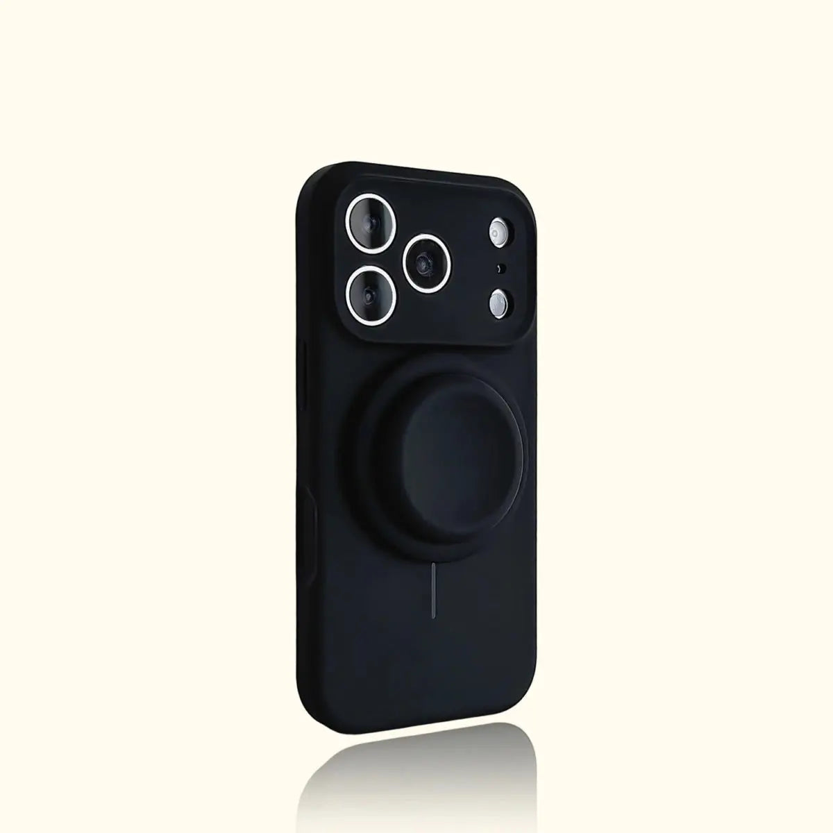 Magnetic Stand Liquid Silicone Full Coverage Phone Case with AI Capture Button for iPhone 18 Pro Max