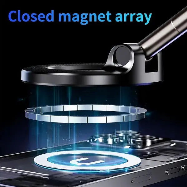Universal Magnetic Phone Mount: Vacuum Suction & Foldable Design