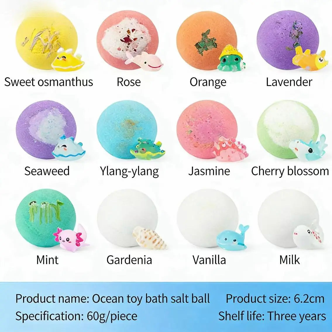 Kids Bath Bomb Gift Set with Inside Toys: 12-Pack Fun Easter & Birthday Gift