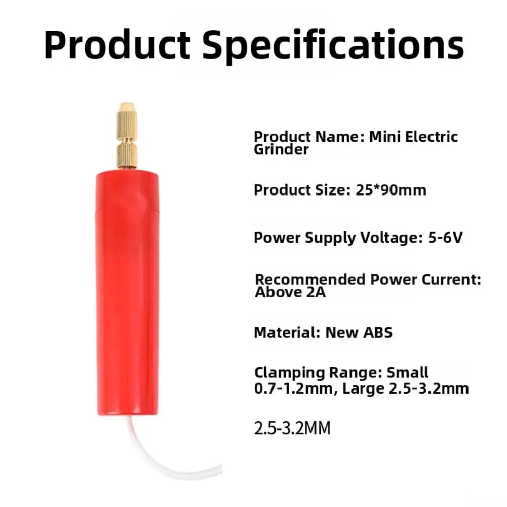 Mini Electric Hand Drill Kit – 0.7-1.2mm Precision Bits for Resin Jewelry Making