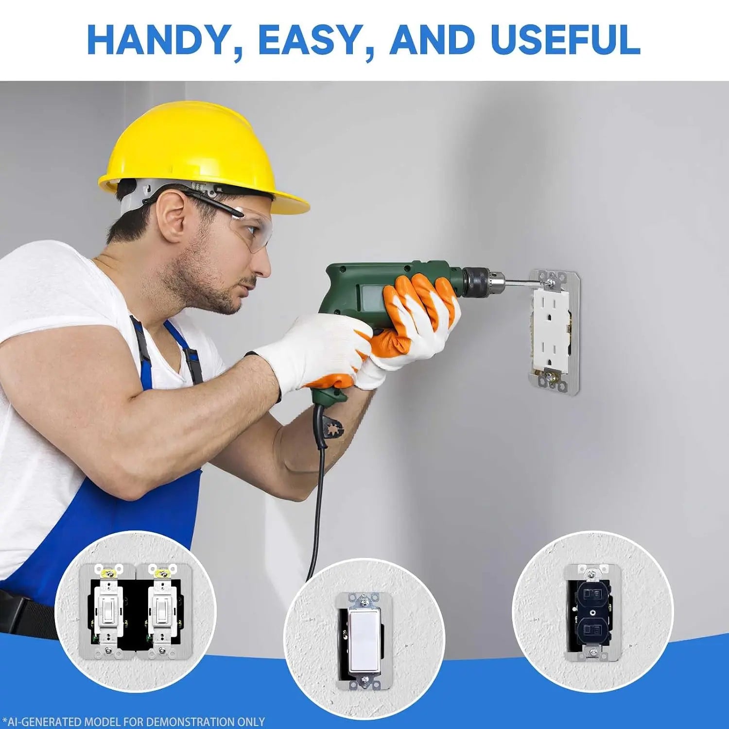 10-Piece Metal Wall Plate Spacers for Electrical Outlets – Leveling Plates to Fix Loose Outlets
