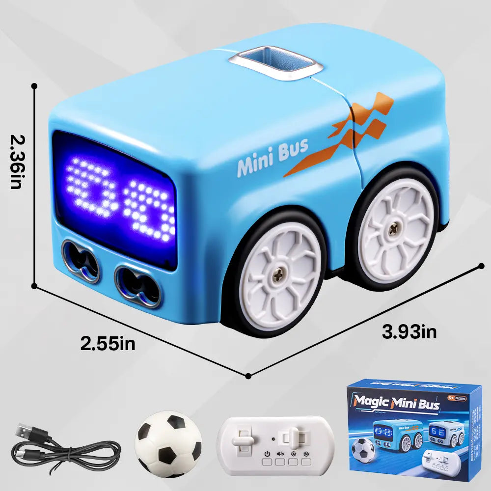 TITAIN GINDO RC Magic Mini Bus Toy – Remote Control Vehicle with Auto Expressions & 4 Play Modes