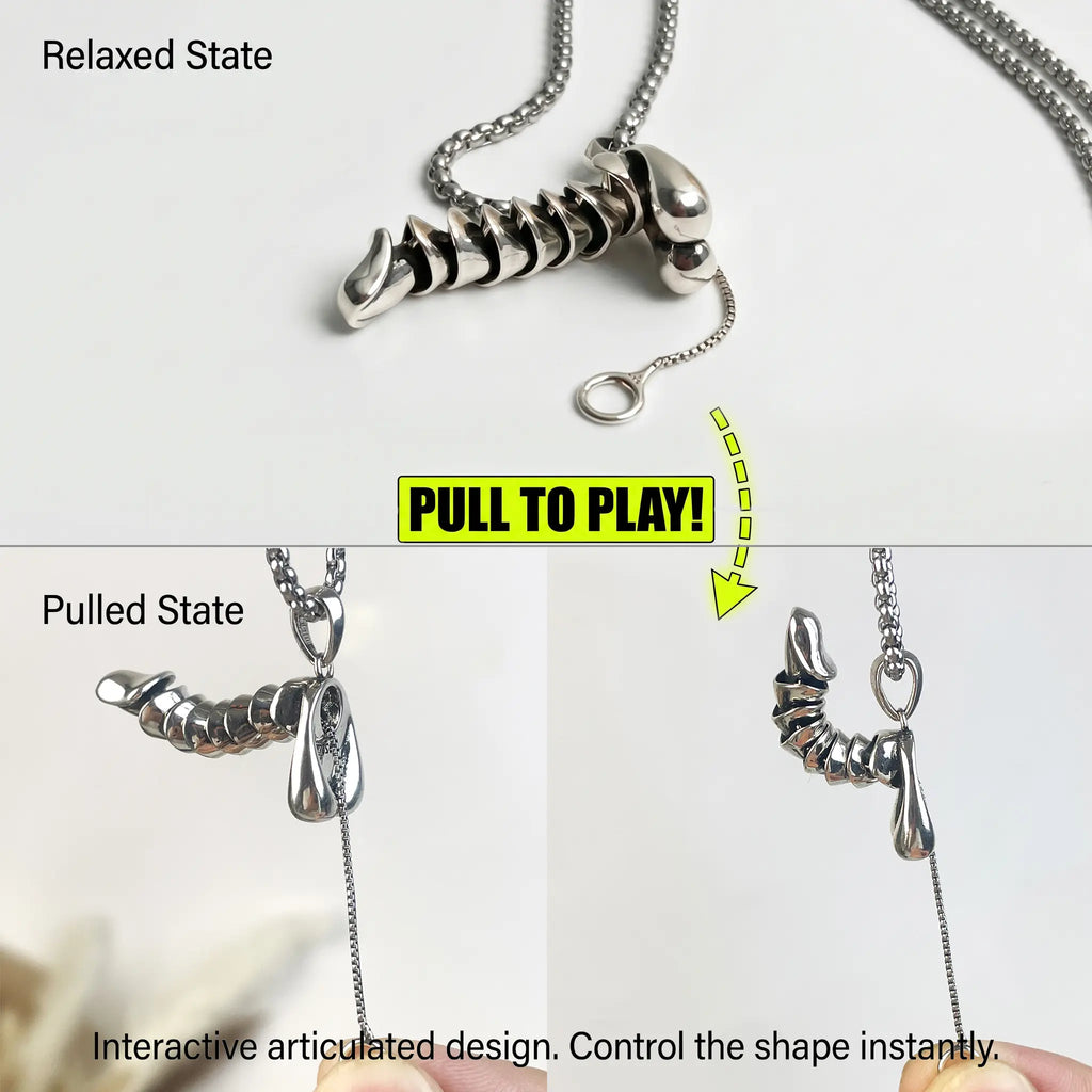 2026 Novel Funny DIY Pendant Necklace – Convertible Keychain & Schoolbag Charm for Parties