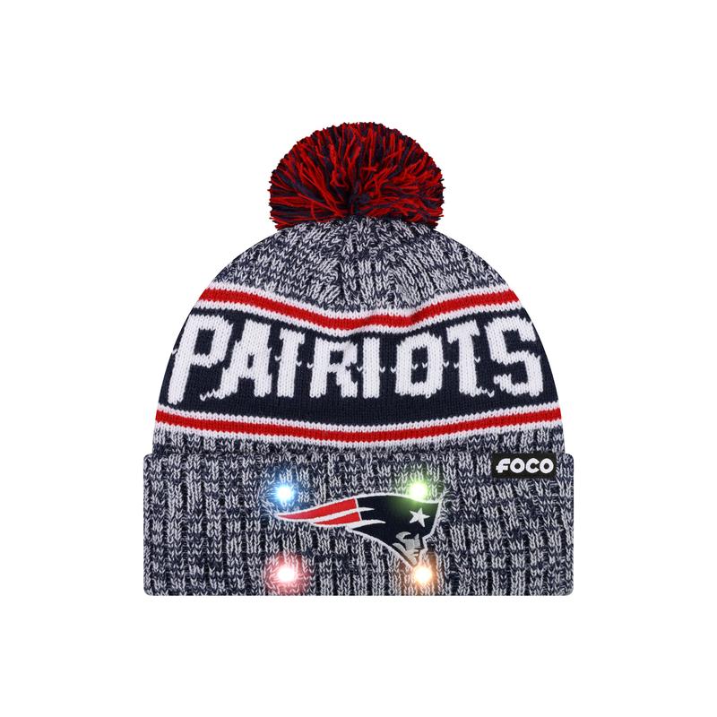 NFL Officially Licensed Team Color Warm Light up Pom Beanie