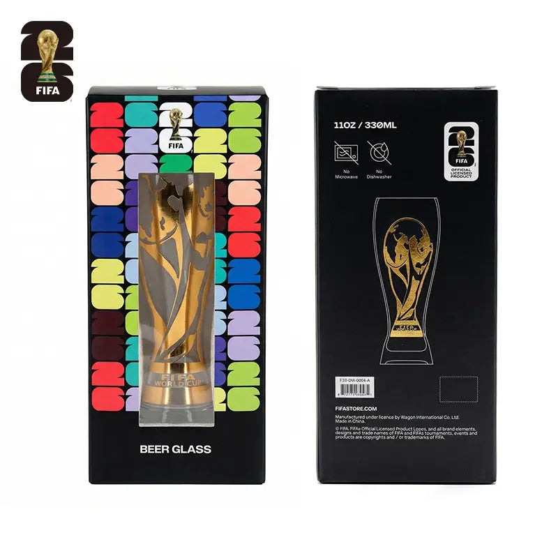 Official FIFA World Cup 26 Gold Stamped Classic Beer Glass--Collector's Edition summervibes Drinkware Tumblers