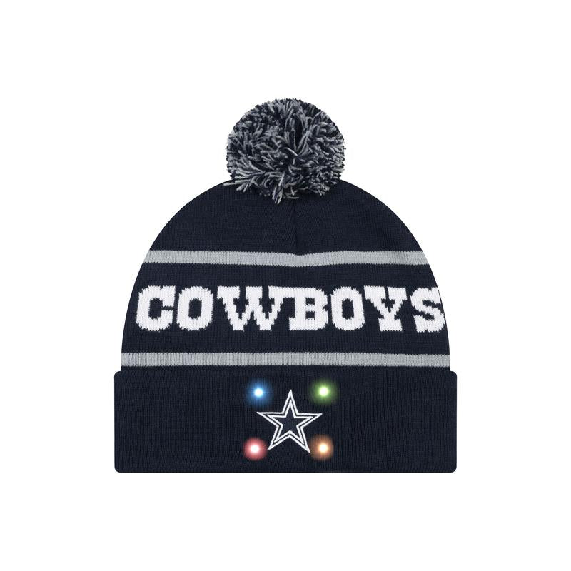 NFL Officially Licensed Team Color Warm Light up Pom Beanie