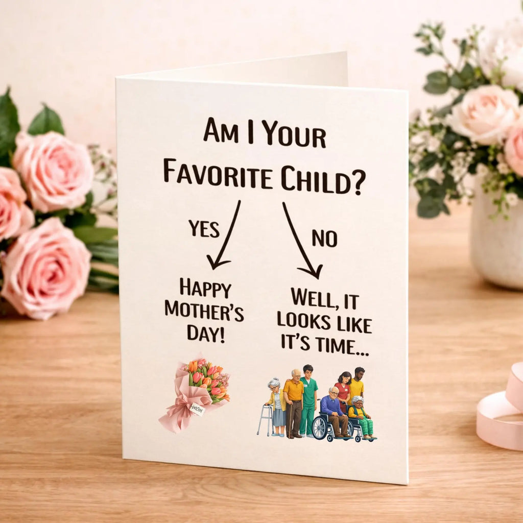 Carte de fête des Mères humoristique | Cadeau sarcastique pour Maman (Intérieur vierge)