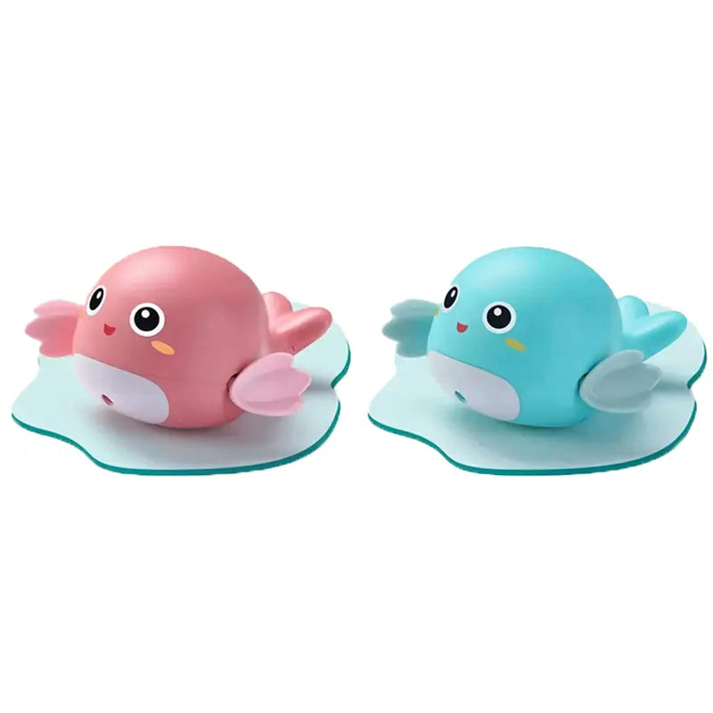 2 Pack Swimming Baby Bath Toys, Water Pool Floating Wind Up Toys Assorted Animal Model Set