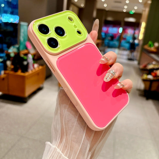 Contrast Color Matte Case for iPhone 17 16 15 14 13 Pro Max – Anti-Fall Full Lens Protection