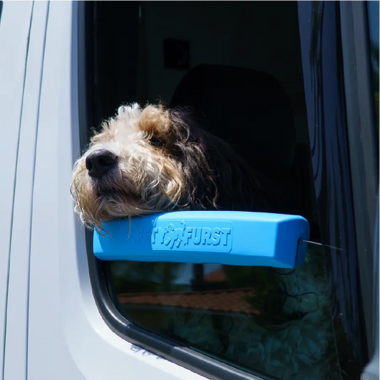 The Whiffie Cushion™ — Patented Car Window Chin Rest For Dogs