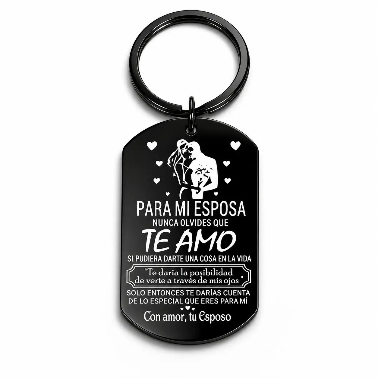 To My Wife Forever Love Keychain, Stainless Steel Keyring,Romantic Husband Gift for Wife, Stainless Steel Love Keepsake Keychain, Anniversary Birthday Gift for Her