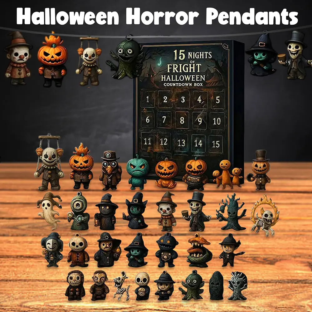 31 Days Halloween Countdown Calendar – Spooky Mini Figurine Surprise Box with Collectible Horror Decorations