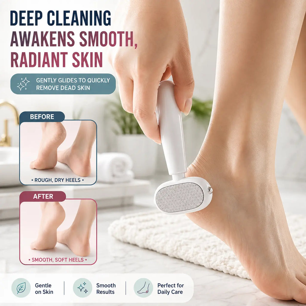 Dual-Sided Stainless Steel Foot Callus Remover – Safe Manual Exfoliator Pedicure Tool