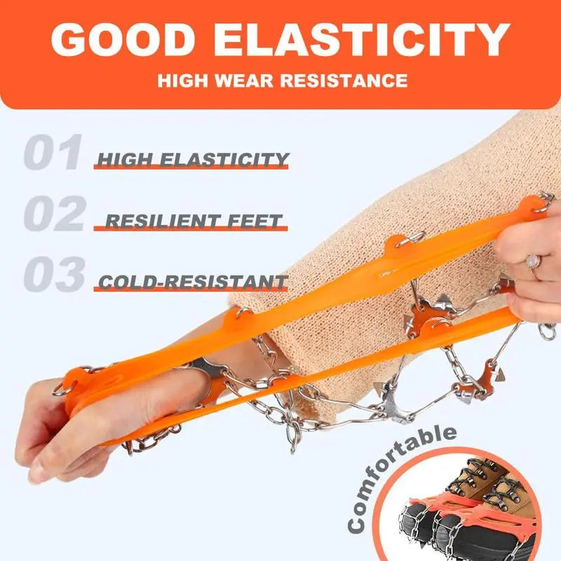 Lightweight Ice Cleats for Shoes & Boots – Anti-Slip Snow Traction Crampon Grips