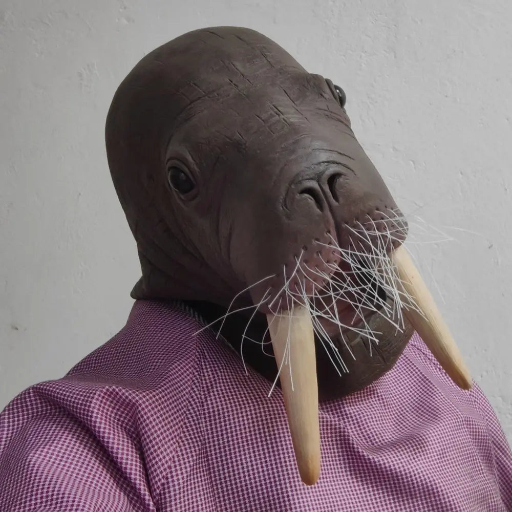Realistic Walrus Latex Animal Mask for Halloween Parties and Cosplay