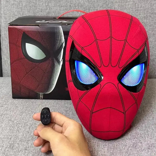 Cool Hero Mask - Remote Control Skin-friendly Red & Blue Lights - Perfect for Cosplay, Halloween, Festivals, Parties