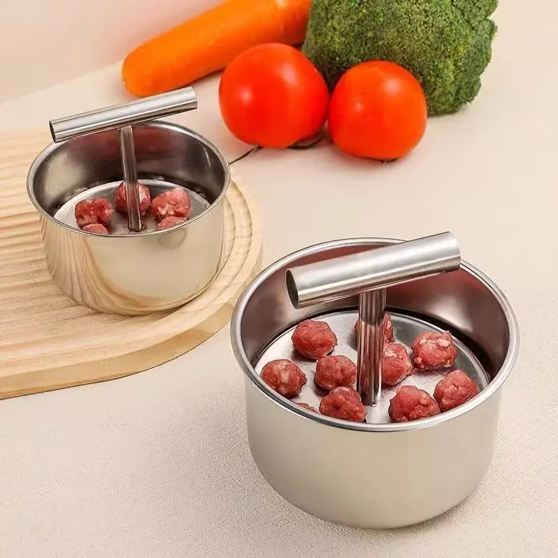 Upgrade Manual Stainless Steel Meatball Maker Mold (6/12 Ball) – Non-Stick Home Kitchen Cooking Tool