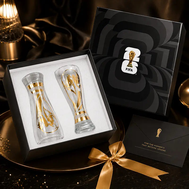 Official FIFA World Cup 26 Gold Stamped Classic Beer Glass--Collector's Edition summervibes Drinkware Tumblers