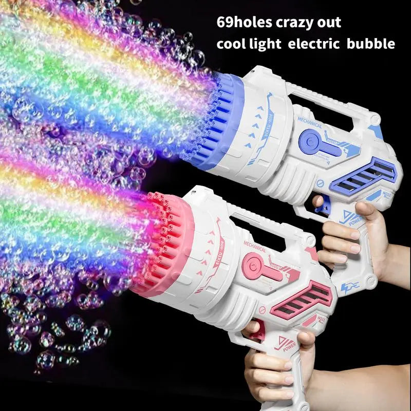 Kids' Bubble Machine, Festive & Party Supplies with Colorful Lights & Thousands of Bubbles, Outdoor Toy Gifts for 4-12 Year Old Boys & Girls, Birthday Party Favors
