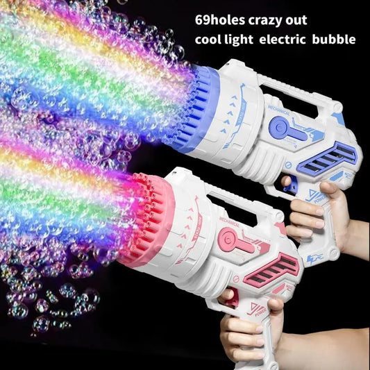 Kids' Bubble Machine, Festive & Party Supplies with Colorful Lights & Thousands of Bubbles, Outdoor Toy Gifts for 4-12 Year Old Boys & Girls, Birthday Party Favors