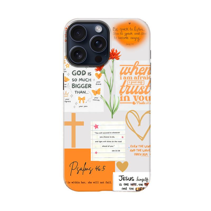 Bible Quotes Cute Flower Shockproof Drop-Proof Case for iPhone 18 Pro Max & Samsung Galaxy S26 Ultra