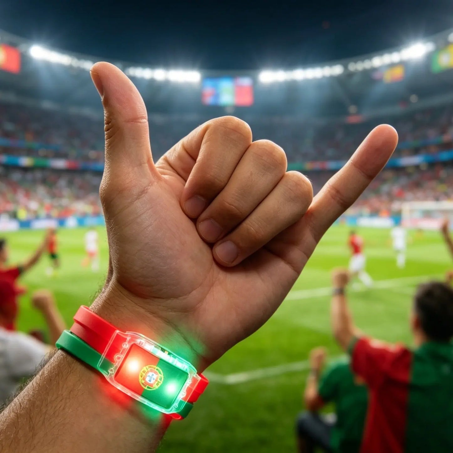 USA Flag LED Light-Up Bracelets (2-Pack)