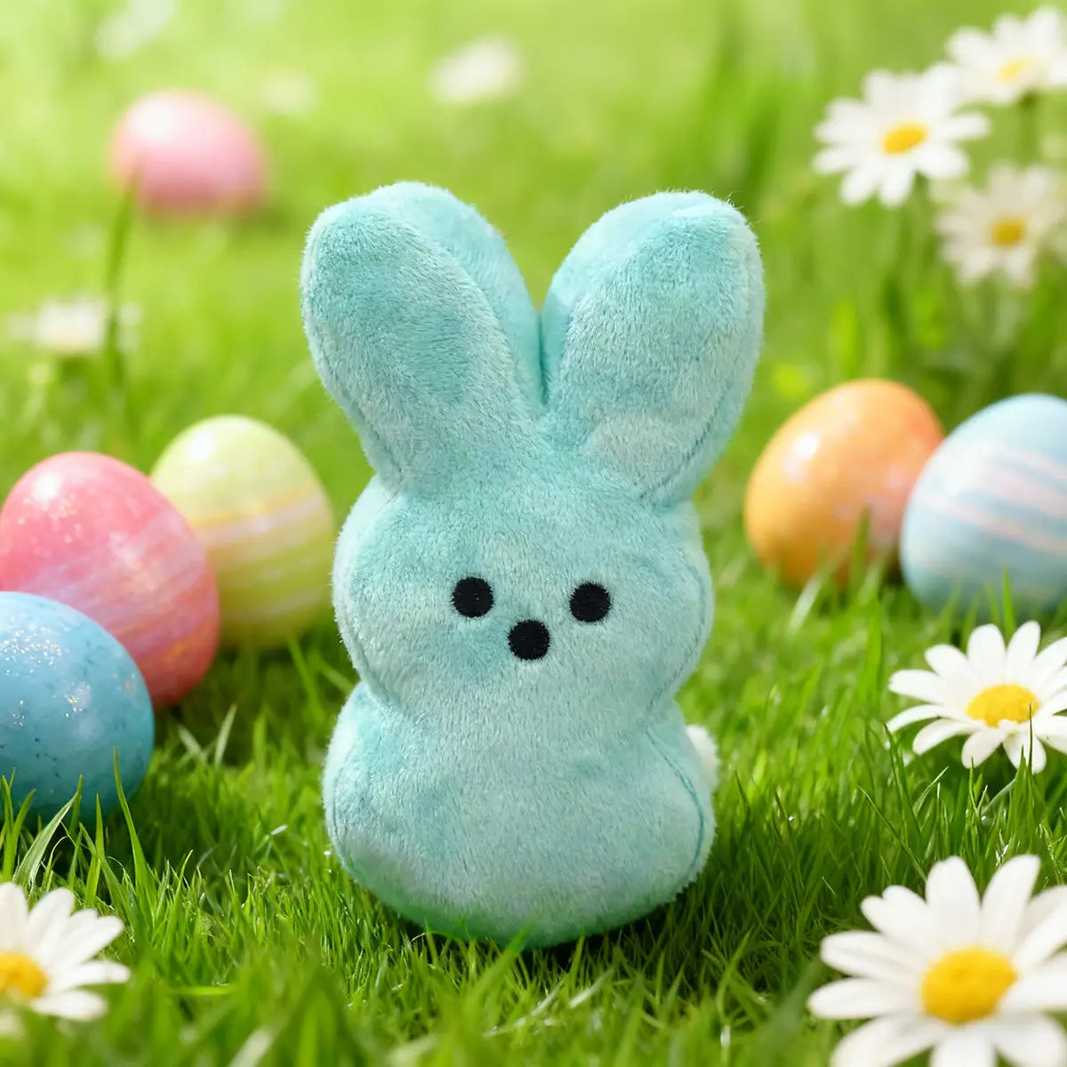 Sweeten Their Easter: 6-Pack Colorful Marshmallow Bunny Plush Set