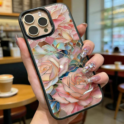 Stained Glass Inspired Floral MagSafe Phone Case for iPhone 18 Pro Max