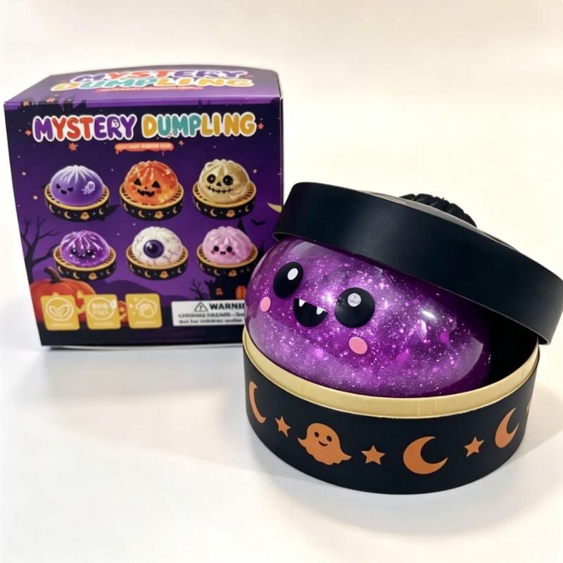 Cute Halloween scary ghost Maruko squeeze toy set, portable stress-relief hand squeeze toys, perfect Halloween party treat bag fillers and holiday gifts