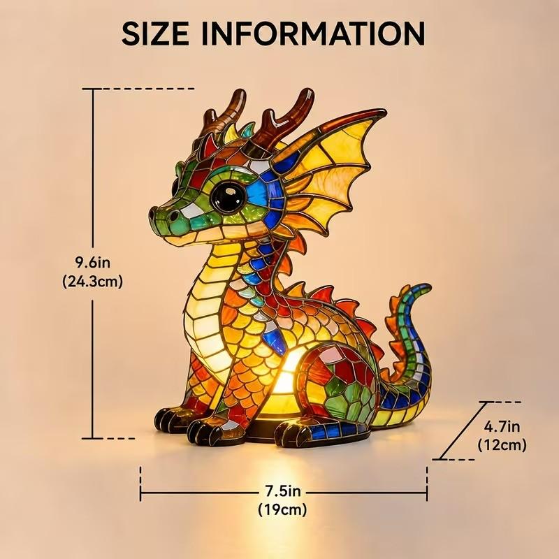 LED Lucky Dragon Resin Night Light – USB Ambiance Desk Lamp